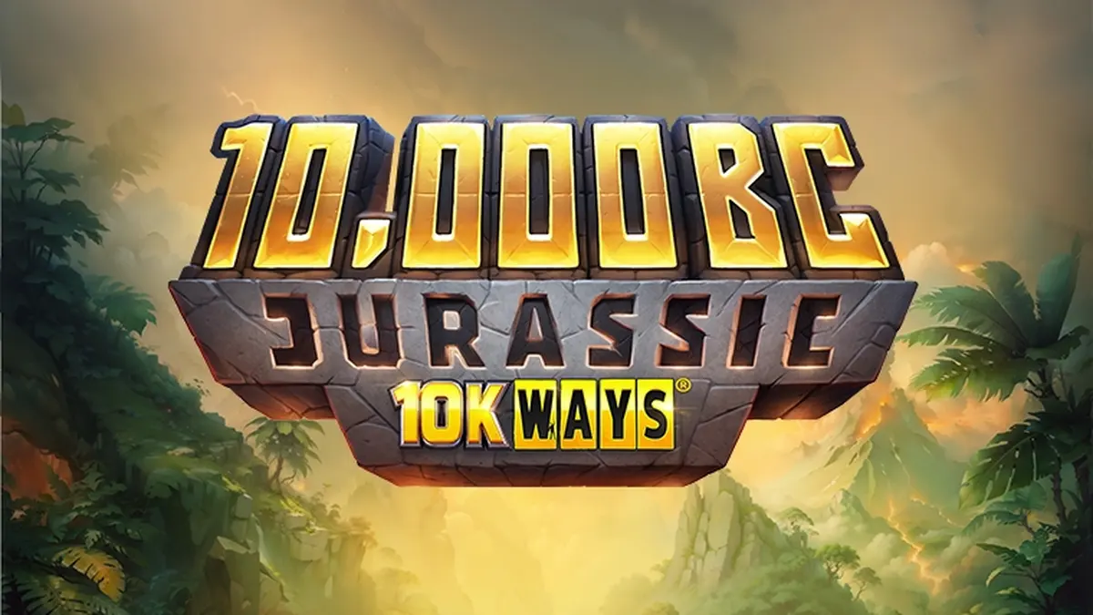 Tampilan visual slot 10,000 BC Jurassic 10K Ways dengan latar belakang zaman es