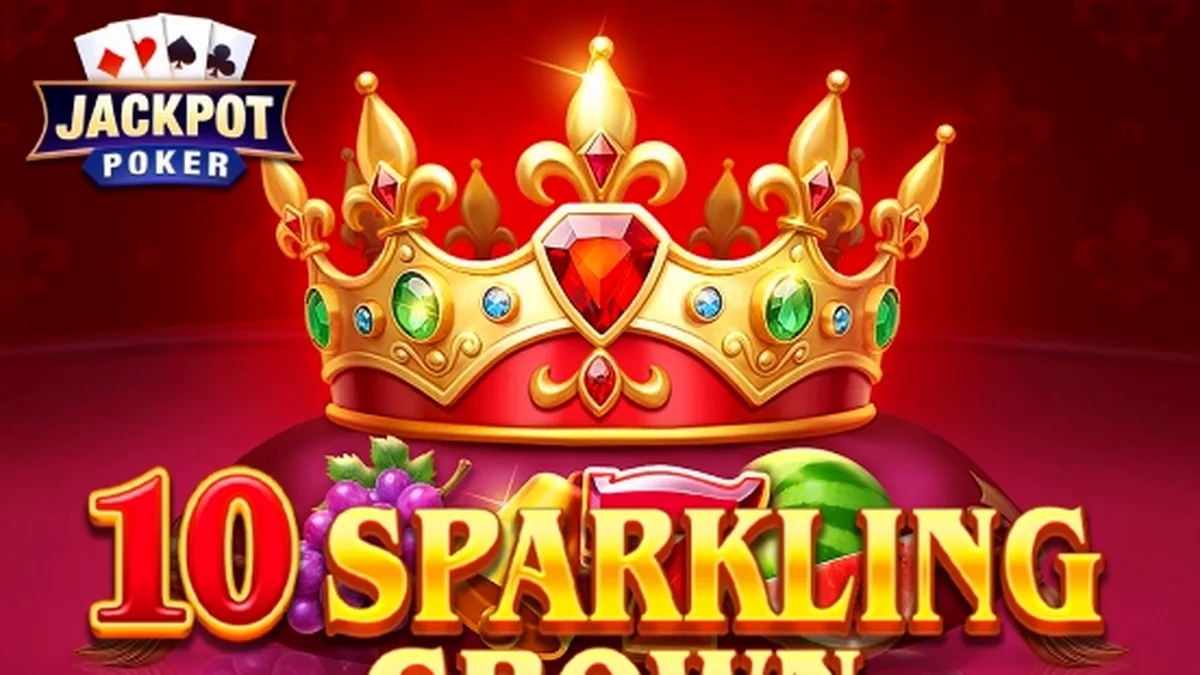 Tampilan visual slot 10 Sparkling Crown dengan simbol buah dan mahkota